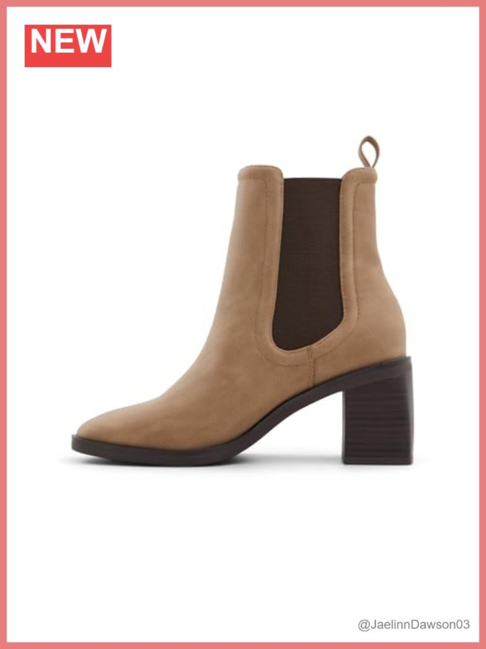 Vegan Square Toe Slip-On Ankle Booties Chelsea Block Heel